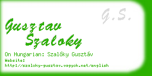gusztav szaloky business card